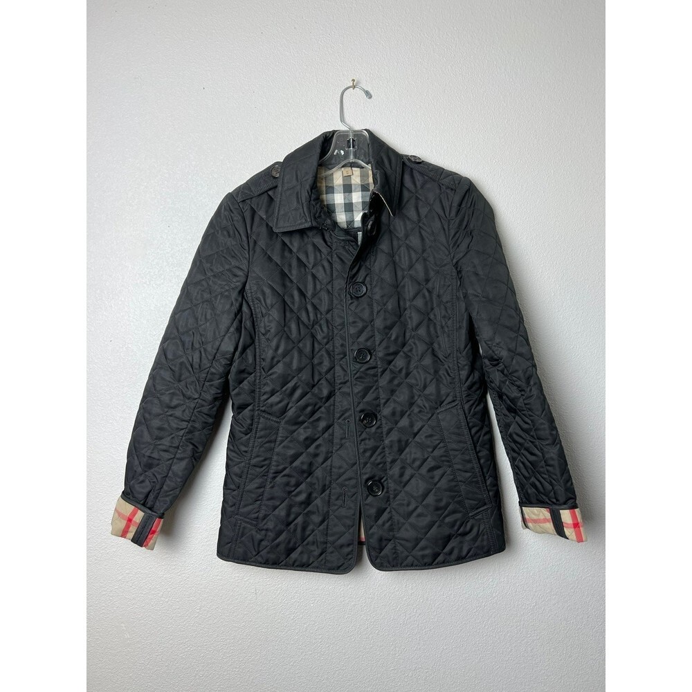 BURBERRY LONDON Classic Quilted Jacket Nova Check Lining size XS